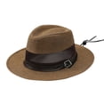thumbnail image 1 of Audhol Sun Hats for Women Breathable Sunshade Hat Mesh Hollow Straw Plaited Article Top Hat Thin Sunscreen Hat Beach Hats for Women Coffee One Size, 1 of 6