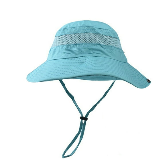 Audhol Sun Hats for Women Sun Hat Sun Sunscreen Wide Brim Bucket Hat Waterproof Foldable Hats for Women Blue M