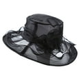 thumbnail image 1 of Audhol Sun Hats for Women Women'S Headdress Hat Women'S Wedding Hat Sun Hat Flower Shade Seaside Beach Hat Hats for Women Black One Size, 1 of 2