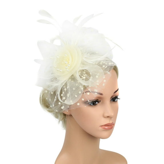 Audhol Tea Party Hats for Women! Fascinators Hat for Women Tea Party Headband Derby Wedding Cocktail Hair Clip Kentucky Derby Hats for Women D One Size