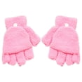 thumbnail image 1 of Audhol Thin Water-Resistant Windproof Non-Slip Gloves Besufy Women Winter Warmer Gloves Coral Fleece Hand Wrist Fingerless Mitten Winter Half Finger Gloves Fingerless Gloves Pink One Size, 1 of 2