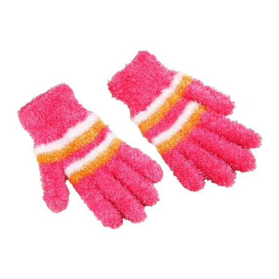 Audhol Thin Water-Resistant Windproof Non-Slip Gloves Winter New Ladies Fingerless Knitted Warm Half Finger Wool Gloves Touchscreen Non-Slip Gloves C One Size