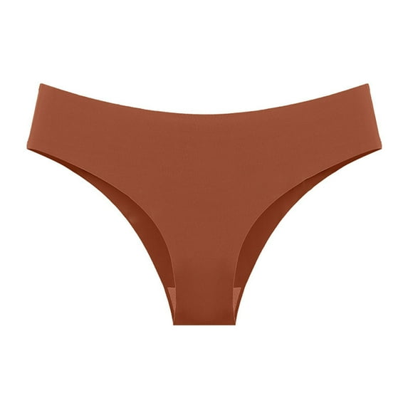 Audhol Thongs for Women! European and American Women's Briefs Female Non Pants Female Ice Silk Buttocks Lady Panties Panties for Women orange XS