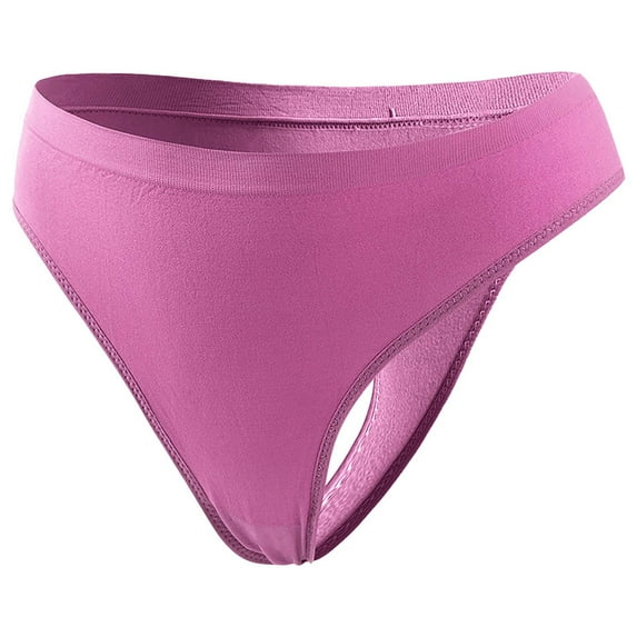 Audhol Thongs for Women Womens High Waisted Bikini Underwear Smooth Hipster Underwear Breathable Ladies Seamless Thongs for Women Red XL