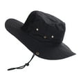 thumbnail image 1 of Audhol Trendy Cotton Sun Hat for Beach Wide Brim Hiking Fishing Bucket Hats Cotton Sun For Men Women Outdoor Activities Ultra Wide Brim Sun Hat Black One Size, 1 of 6