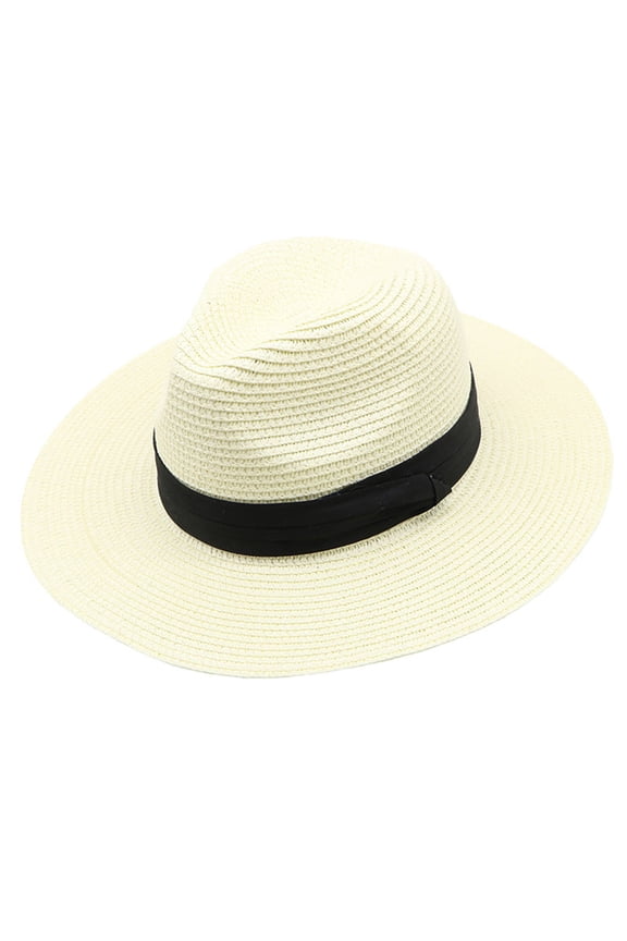 Trendy Cotton Sun Hat for Beach Womens Mens Wide Brim Panama Hat Fedora Summer Beach Sun Hat UPF Hat For Women Ultra Wide Brim Sun Hat B One Size