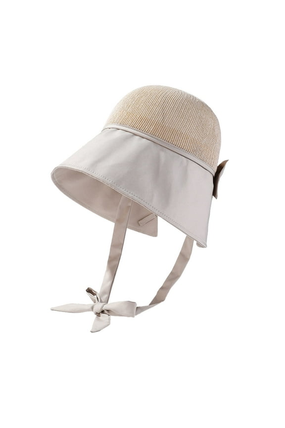 Trendy Cotton Sun Hat for Beach Womens Outdoor Solid Sun Hat Face Shielding Sun Hat Ultra Wide Brim Sun Hat Beige One Size