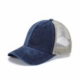 thumbnail image 1 of Audhol UV Protection Visors for Women Men Washed Baseball Cap Retro Cap Net Cap Do Old Sun Hat Men's Sunscreen Cap Duck Cap Sports Outdoor Sun Visor Hat Navy A, 1 of 2
