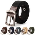 thumbnail image 1 of Audhol Unisex Quick-Release Canvas Belt, Men's Outdoor Training Belt with Alloy Buckle, Adjustable Nylon Webbing Belt for Sports & Casual Dark Gray, 1 of 4