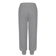 thumbnail image 1 of Audhol Waffle Pants Women, Ladies' Casual Solid Color Sports Threaded Mouth Casual Pants Women’S Joggers Grey M, 1 of 5