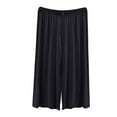 thumbnail image 1 of Audhol Wide Leg Capri Pants for Women, Women's Half Slip Shorts for Under Dresses Pettipants Half Slip Culotte Shorts Split Skirt Cropped Pants for Women Dark Gray 3XL, 1 of 4