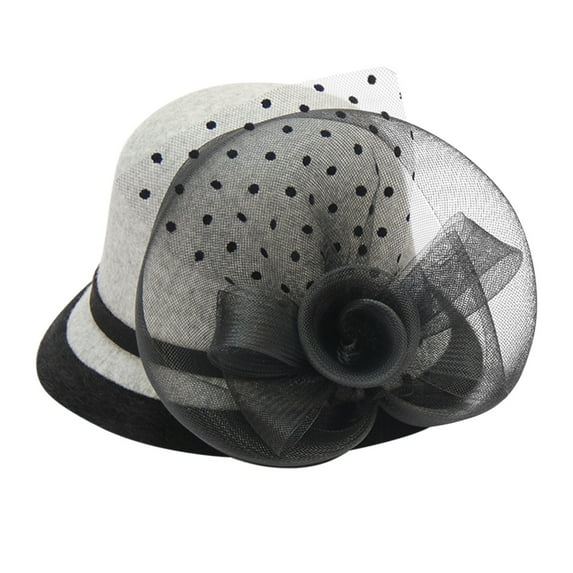 Audhol Winter Bucket Hats for Women Women's Autumn and Winter Flowers Round Top Casual Fisherman's Basin Cap Small Bowler Hat Felt Hats for Women Grey A