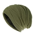 thumbnail image 1 of Audhol Winter Hats for Men Unisex Skiing Plush Fashion Keep Warm Winter Hats Knitted Cotton Hat Cute Beanies for Women Army Green One Size, 1 of 1