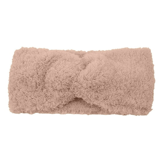 Audhol Winter Headbands for Women, Women's Headband Look with Knot Detail Soft Elastic Winter Headband Warm Headband Ear 5659 Cm Warm Headbands for Women Beige One Size
