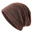 thumbnail image 1 of Audhol Winter Neck Warmer Gaiter Fleece Windproof Face Mask Cover Women's Spring And Autumn Thin Stripe Breathable Solid Color Pullover Hat Winter Scarf Neck Coffee One Size, 1 of 2