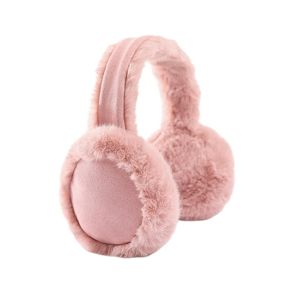Audhol Winter Outdoor Ear Warmer Men’S Earmuffs Women Winter Ear Adjustable Faux Ear Warmer Warm Windproof Plush Earmuffs Foldable Unisex Fleece Earmuffs Pink One Size