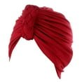 thumbnail image 1 of Audhol Womens Hats Fashion Women Cancer Head Hat Cap Ethnic Bohemian Floral Hair Cover Wrap Turban Headwear Turban Cap Silk Bonnet Red One Size, 1 of 4