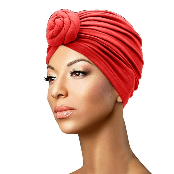 Audhol Womens Hats Fashion Womens Large Elastic Solid Comfort Flat Hat Monochrome Fashion Knitted Hat for Women Scarf for Women Red One Size