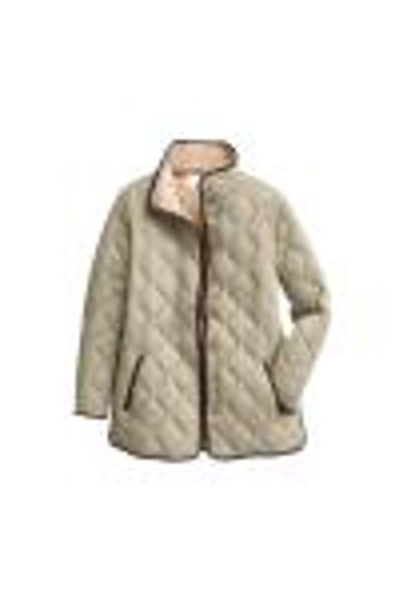 Womens Puffer Jacket, Plus Size Women's Winter Quilted Jackets Long Sleeve Button Down Puffer Jacket Lightweight Padded Outerwear Coats Womens Quilted Jacket Beige 3XL