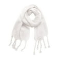 thumbnail image 1 of Audhol Womens Scarf Women Fall Winter Scarf Classic Tassel Plaid Scarf Warm Soft Chunky Large Blanket Wrap Shawl Scarves Scarf for Women White One Size, 1 of 4