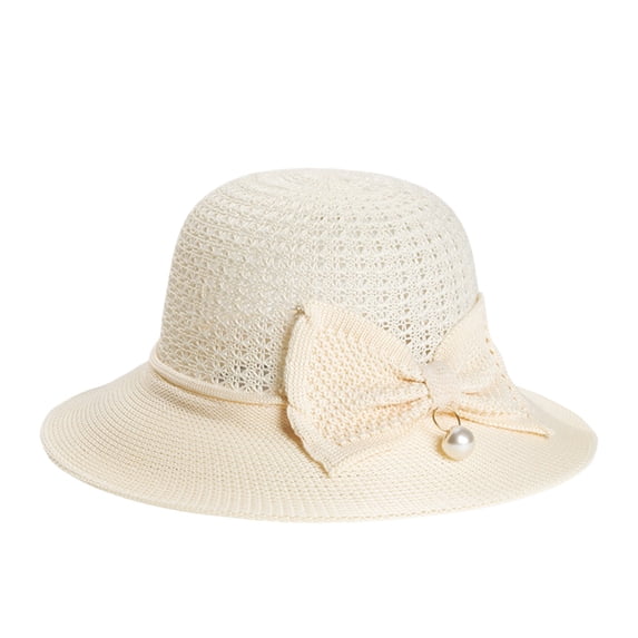 Audhol Womens Straw Fedora Beach Sun Hat Fisherman Hat Women Sun Summer Large Brim Thin Straw Hat Breathable Sunshade Hat Sun Hat Basin Hat Ultra Wide Brim Sun Hat White One Size