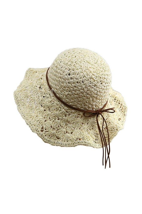 Womens Straw Fedora Beach Sun Hat Sun Hats For Women Summer Wide Brim UPF 50+ Panama Fedora Foldable Packable Beach Hat Ultra Wide Brim Sun Hat B One Size