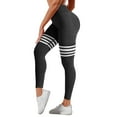 thumbnail image 1 of Audhol Workout Leggings for Women Women's Striped Outdoor Leggings High Waisted Hip Yoga Running Pants Yoga Pants Women Dark Gray S, 1 of 7
