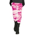thumbnail image 1 of Audhol Yoga Pants Women Women's Autumn and Winter Camouflage Leggings Artistic Printed Soft Stretchy Pants for Women Camo Leggings Pink 3XL, 1 of 4
