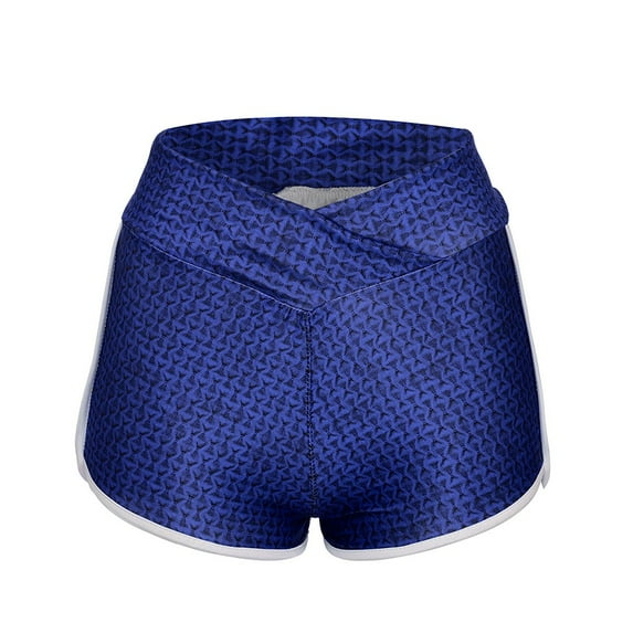 Audhol Yoga Shorts Women Basic Slip Bike Shorts Compression Workout Leggings Yoga Shorts Pants Running Shorts for Women Blue L
