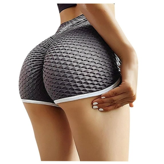 Audhol Yoga Shorts Women Basic Slip Bike Shorts Compression Workout Leggings Yoga Shorts Pants Running Shorts for Women Grey S