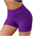 thumbnail image 1 of Audhol Yoga Shorts for Women Women Athletic Active Yoga Short Shorts Booty Shorts Mini Hot Pants Sport Leggings Activewear Workout Sweat Running Shorts with Pockets Women Workout Shorts Purple S, 1 of 6