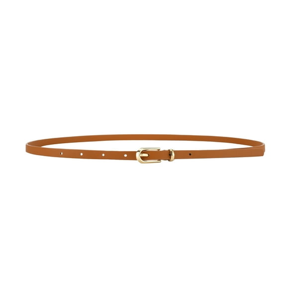 Audhol belts for women Women's Classic Simple Detachable And Slimming Leather Belt Vintage Leather Belt Orange One Size