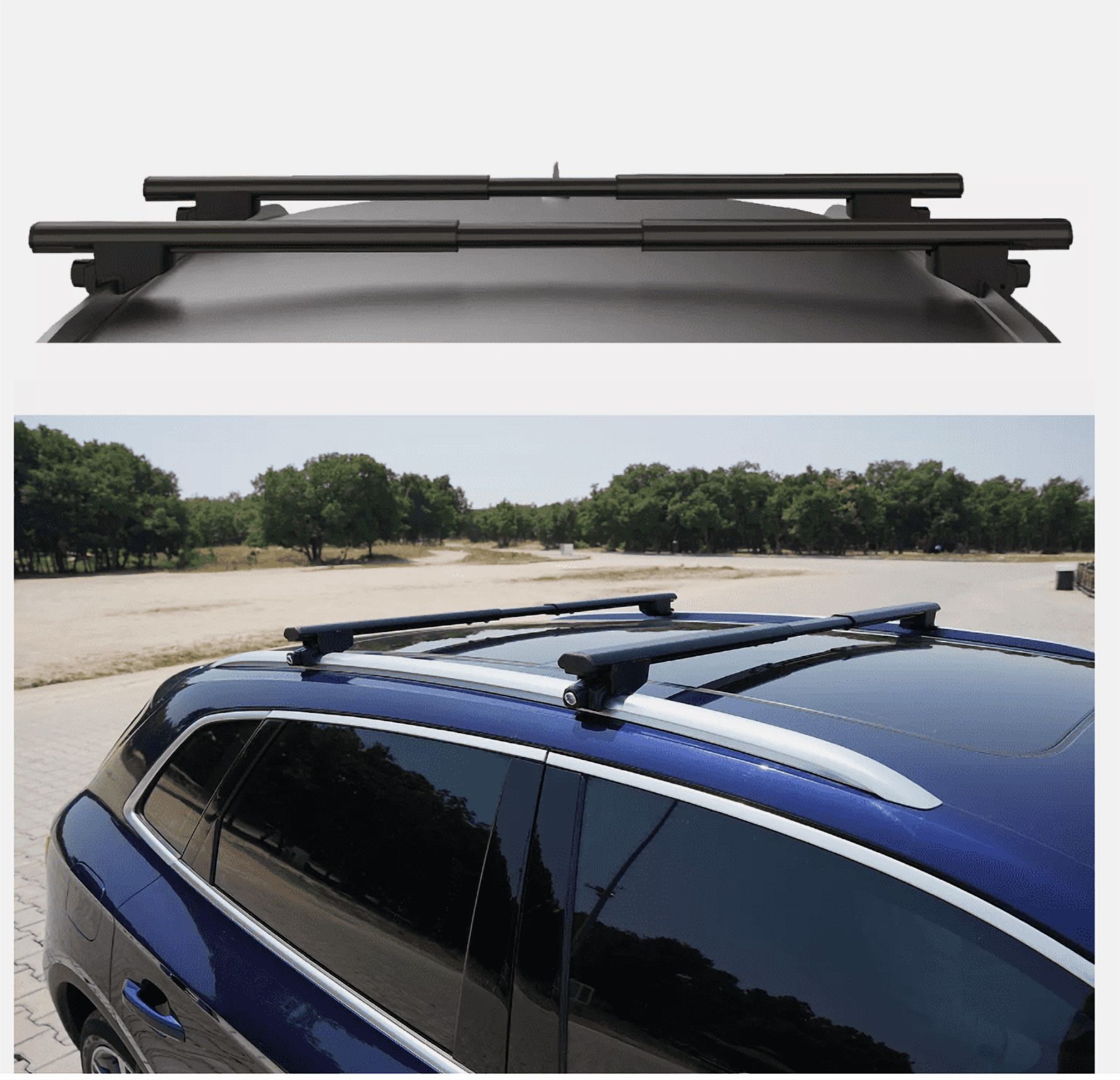 Roof Racks Cross Bars Luggage Carrier Audi A3 Sportback black Aluminum ...