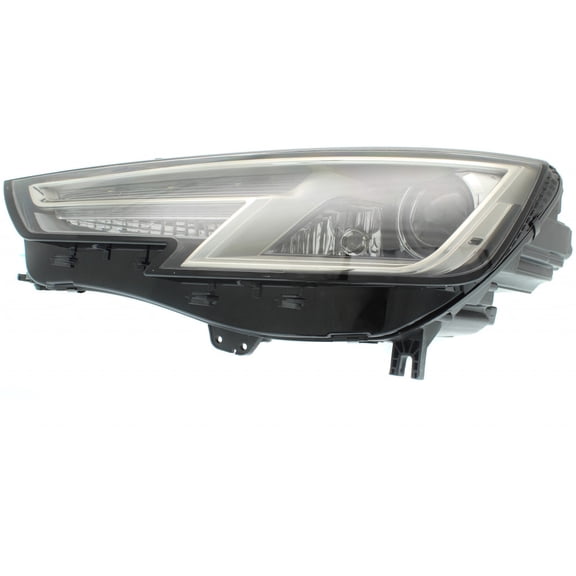 For Audi A4 2017 2018 2019 Headlight Assembly Driver Side | Lens & Housing | w/ Round Projector | HID | CAPA | Replacement For AU2502203, AU2502203C | 191275715413, 8W0941043B