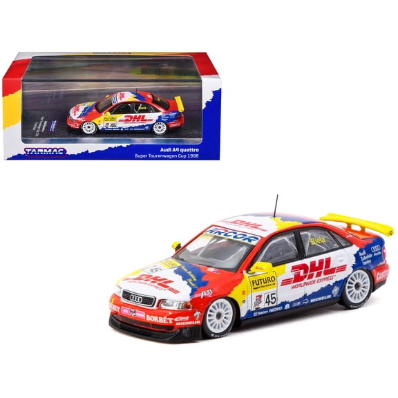 Audi A4 Quattro #45 Frank Biela "Super Tourenwagen Cup" (1998) "Hobby64" Series 1/64 Diecast Model Car by Tarmac Works