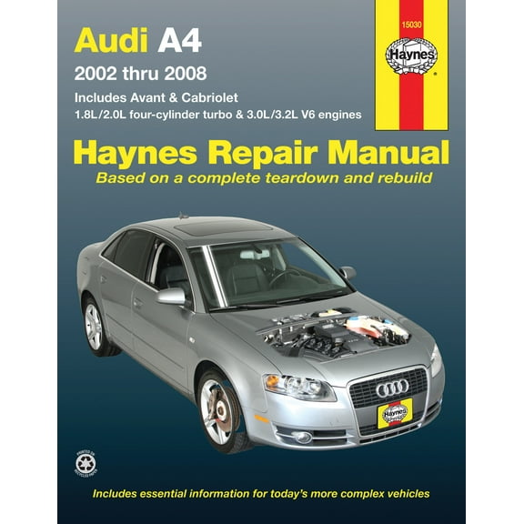 Audi A4 Sedan, Avant, & Cabriolet (2002-2008) Haynes Repair Manual ^