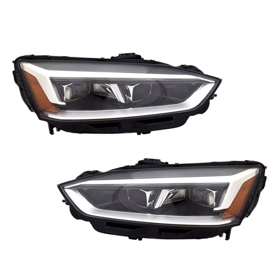 For Audi A5 Quattro/S5 2018 2019 Headlight Driver and Passenger Side | Pair | LED | Clear Lens | Made of PP Plastic | Replacement For AU2502212, AU2503212 | 8W6941773F, 8W6941774F