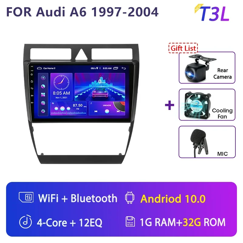 Audi A6 C5 1997-2004 S6 1999-2006 RS6 Android 12 Car Radio Multimedia ...