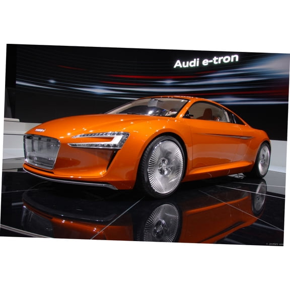 Audi E-Tron Concept poster Metal Sign 8inx 12in Metal Print 8x12 Square Adults Poster Time