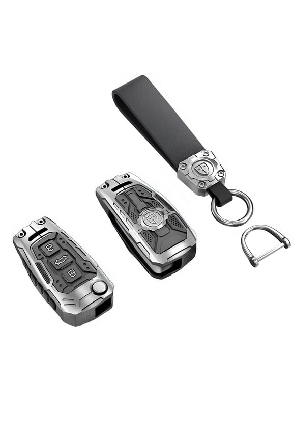 Audi Heavy Metal Key Fob Cover Protector, Keychain, Accessory for Audi A4 Q7 Q5 A6 R8 S5