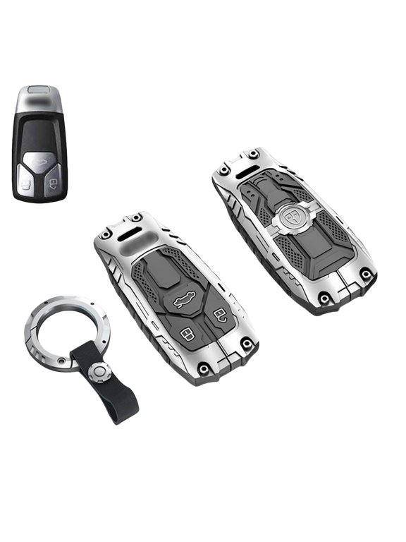 For Audi Key Fob Cover,Keychain,Zinc Alloy Protection Car Key Case for A3 A4 A5 A6 Q7 Q5 TTS SQ5 R8 RS4 RS5 S5 Smart Remote Keyless Keyshell Accessories