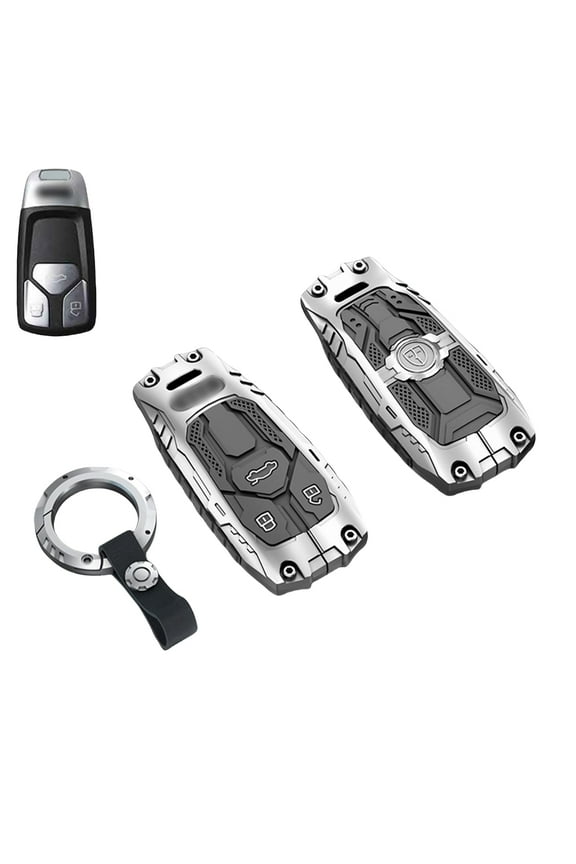 For Audi Key Fob Cover,Keychain,Zinc Alloy Protection Car Key Case for A3 A4 A5 A6 Q7 Q5 TTS SQ5 R8 RS4 RS5 S5 Smart Remote Keyless Keyshell Accessories