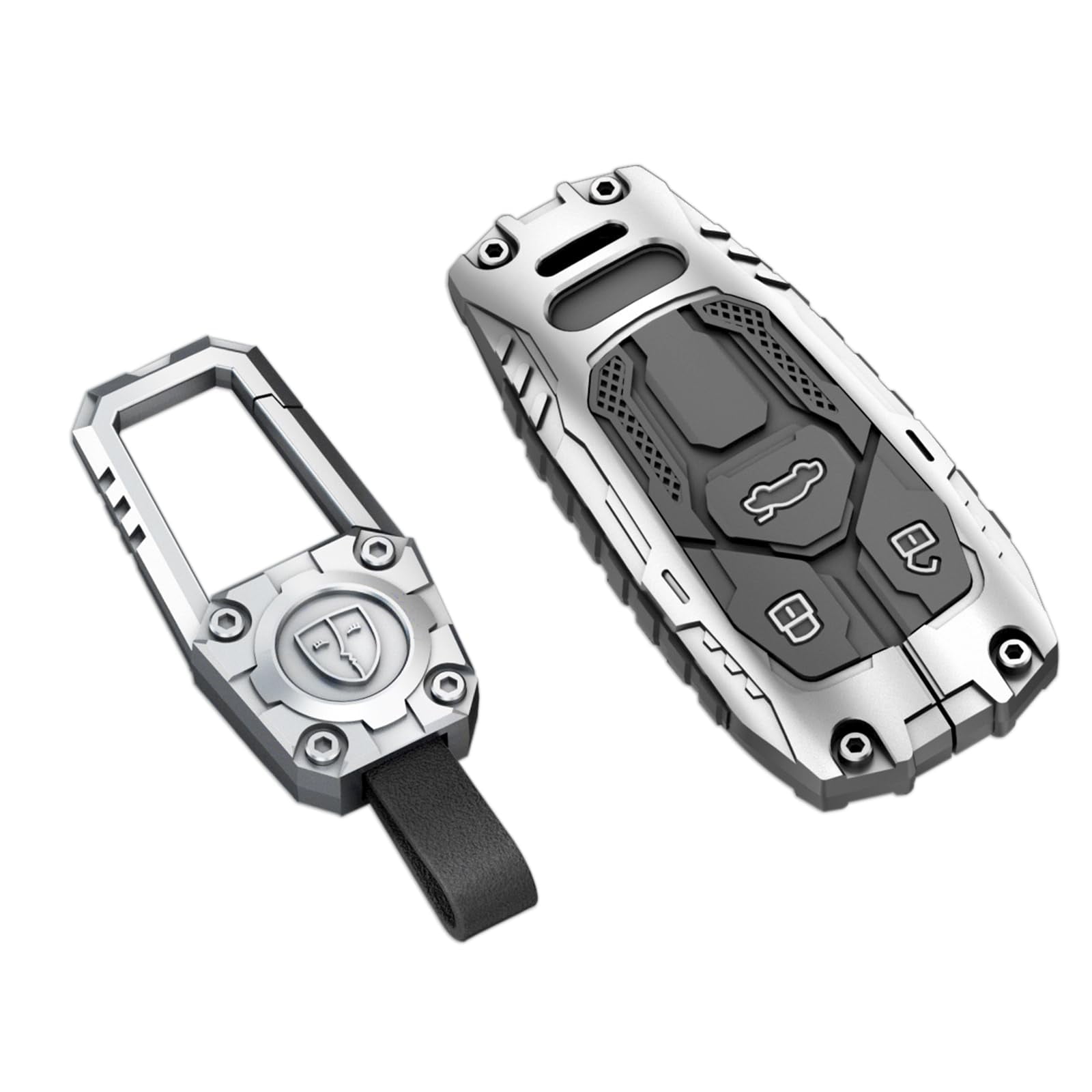 For Audi Key Fob Cover with Keychain,Zinc Alloy Protection Car Key Case ...