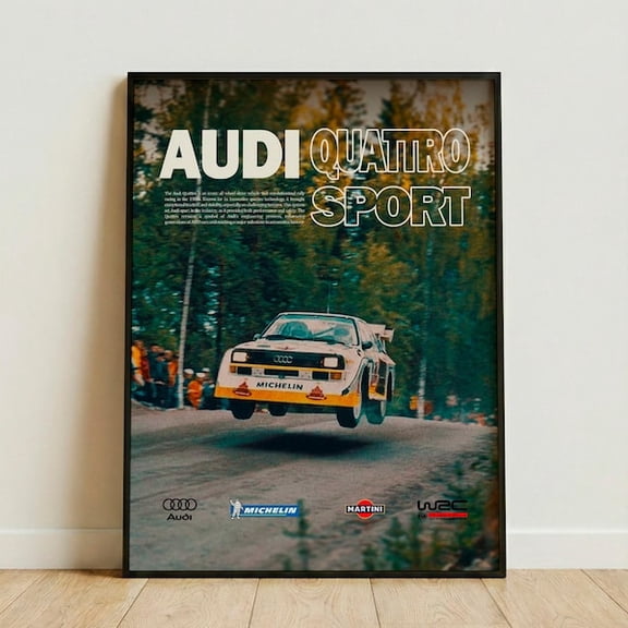 Audi Quattro Rally Car Wall Art Print