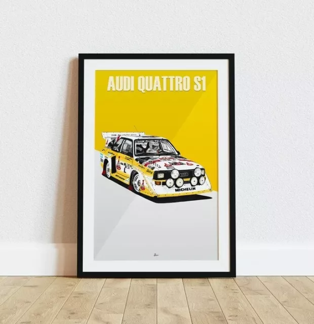 Audi Quattro S1 Poster Racing Icons: Rally Wall Art NO FRAMED POSTER ...