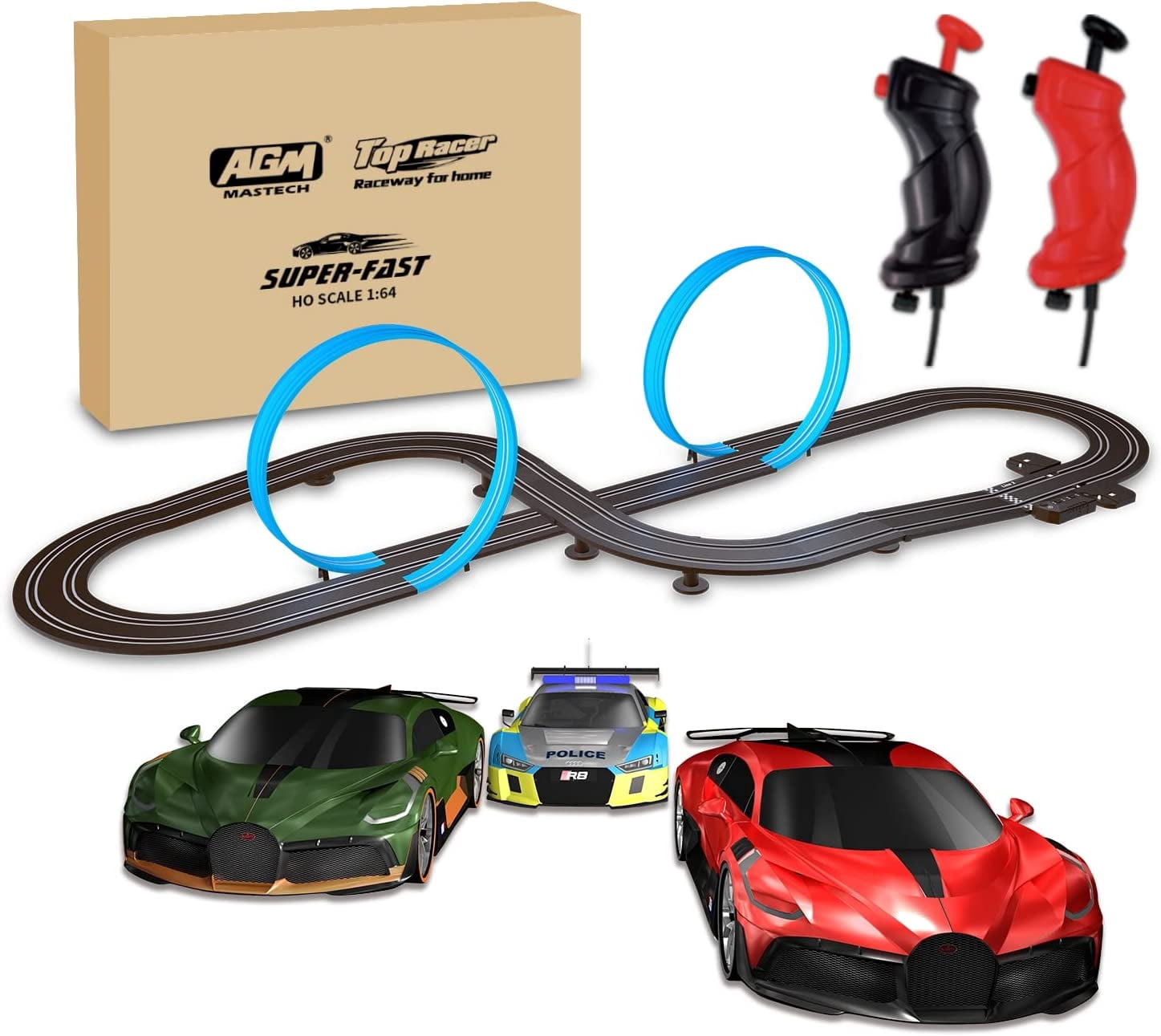 Audi R8& Bugatti Divo Slot Car Racing Set Ho Scale 164 at Super Fast ...