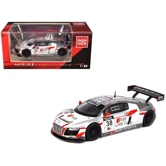 Audi R8 LMS #38 Marchy Lee "Macau GT Cup" (2013) 1/64 Die Cast Model Car by Pop Race