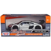 Audi R8 LMS GT3 Silver Metallic Timeless Legends Series 1/24 Diecast Model Car by Motormax