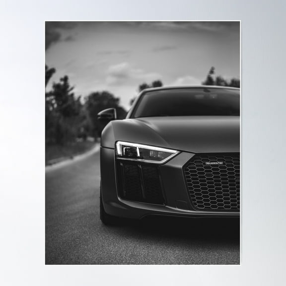 Audi R8 Poster Wall Art, Modern Wall Decor For Living Room Bedroom, 12x18 UNFRAMED