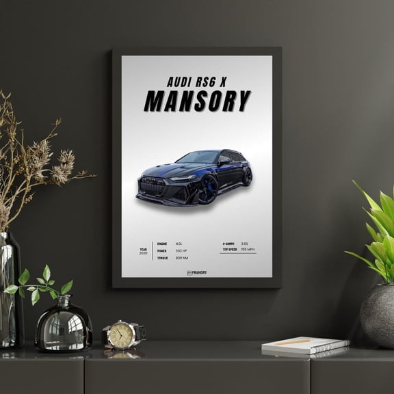 Audi RS6 Poster by Mansory, Elegant Art for Car Connoisseurs, Contemporary Home Decoration, Poster Only